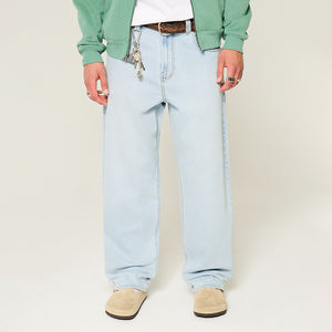 <span class=keywords><strong>Jeans</strong></span> da <span class=keywords><strong>Uomo</strong></span> YUCE 2026 Nuovo Design in Denim Azzurro, Pantaloni da Cowboy in Cotone Lavato a Gamba Dritta, <span class=keywords><strong>Jeans</strong></span> Casual Larghi - Product Image 3