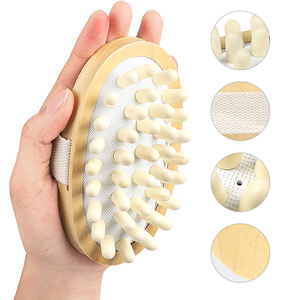 Anti Cellulite Massage gerät Natürlicher Bambus Holz Körper Abnehmen Zirkulation bürste Muskel Relax <span class=keywords><strong>Palm</strong></span> Sauna Spa Bad Massage - Product Image 5