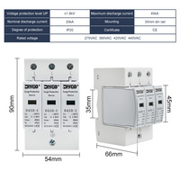 Parafoudre domestique triphasé DIY GO AC SPD 3P, dispositif de protection contre les surtensions basse tension 10-20kA 20-40kA 30-60kA 385V