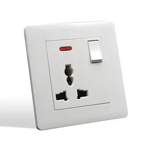 Professional Customization Africa South American Standard Multi Function Three Pin Switch Socket With Neon