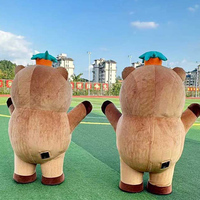 Costume de mascotte gonflable Capybara en peluche, mascotte animale portative pour la marche, en promotion