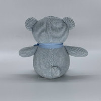 Ours en peluche bleu joyeux anniversaire, adorable ours en coton tricoté, magnifique astronaute aviateur, prix de carnaval, animaux en peluche, ange en coton PP