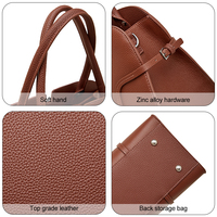 Tas Tangan Kulit Sapi Asli untuk Wanita, Tas Selempang Bentuk Cangkang Rancangan Mewah, Buatan Tangan, Klasik Modern, Label Pribadi, Logo Kustom