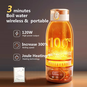 Offres Spéciales chauffe-biberon portable 500ml eau chaude café thé avec protection contre l'ébullition à sec bouilloire de voyage portable en acier inoxydable 316 - Product Image 5