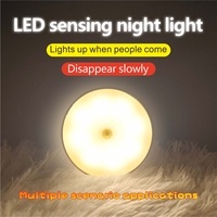 Lampe murale sans fil à détecteur de mouvement LED USB pour chambre, escalier et placard, en ABS, pour intérieur