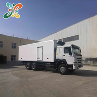 Camion Sinotruck Howo pour le transport de produits congelés et de poisson, 380 CV, 10 tonnes, camion frigorifique, caisse frigorifique, camion frigorifique 6x4