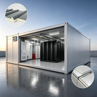 Pod de centre de données portable, maison modulaire, pod de stockage, bâtiment préfabriqué avec système de panneaux sandwich isolés