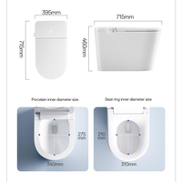 DOLOGI Toilette intelligente de luxe avec télécommande de bidet japonais Caractéristiques de lavage et d'auto-nettoyage pour femmes