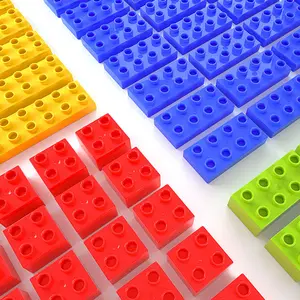 Gorock 2x2 pontos com partículas básicas, blocos de construção de grandes dimensões, brinquedos educativos para crianças