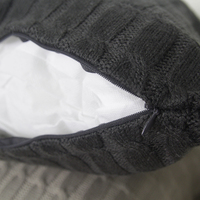 Coussin décoratif carré tricoté, anti-tiraillement, plusieurs références disponibles, avec rapport de test, direct usine, pour cadeaux promotionnels