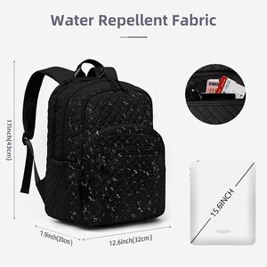 Custom Women's <b>Laptop</b> <b>Backpack</b> Multi-function Waterproof Quilted Casual Daypack Large Capacity 15.6 Inch <b>Laptop</b> Zipper Anti-odor - Product Image 2