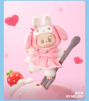 Porte-clés en vinyle et peluches POPMART LABUBU San Rios Family authentiques et originaux / Figurines en boîte mystère pour collectionneurs et cadeaux
