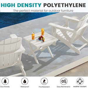 เก้าอี้พับได้ทำจาก HDPE ทุกสภาพอากาศน้ำหนักเบาดีไซน์ทันสมัยป้องกันการกัดกร่อนกันน้ำสำหรับสนามกลางแจ้ง - Product Image 2