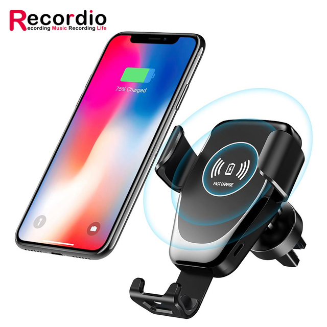 GAZ-MP21 Hot Selling 10W Fast Automatic Induction Wireless Car Charger Phone Holder Wireless Charger With Simple Installation