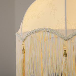 Lustre suspendu dimmable en tissu tressé à pampilles, style vintage décoratif, moderne, nordique, de luxe, pour îlot de cuisine et salle à manger, avec éclairage LED - Product Image 4