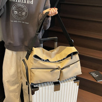 Sac de voyage multifonctionnel en tissu Oxford pour hommes et femmes, sac à main compact haute capacité pour les courts séjours et les entraînements, avec compartiment sec/humide et espace pour chaussures