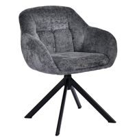 Shell 360 ° Rotatif Pivotant Beige Velours Lounge Chair Chenille Tissu Fauteuil Coiffeuse Salle À Manger Chaise Siège