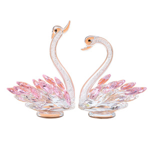 Decoraciones de cisnes de cristal, cristal artificial, regalo de San Valentín para decoración del hogar y dormitorio - Product Image 5