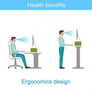 Para escritorio eléctrico de 0,6-1,25 m, marco de Metal ajustable, muebles escolares para oficina/uso doméstico, capacidad de carga de 100kg, potencia de 100-240V - Product Image 5
