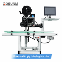 Machine d'étiquetage d'imprimante en temps réel Impression et application de l'applicateur Machine d'étiquetage Machine automatique d'autocollant d'étiquettes plates