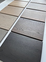 Armoire en panneaux de bois massif naturel, placage noyer noir et chêne, fabriquée en usine, pour dressing