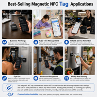 Etiqueta Magnética NFC Personalizada de 13.56 MHZ, Etiqueta de Chip NTAG213 NTAG215 NTAG216 Programable, Admite Alarma, Música, Horario, Gestión Diaria