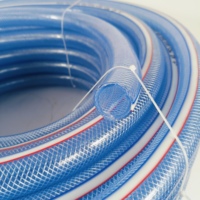Tuyau d'arrosage de jardin en PVC flexible haute pression, renforcé de fibres tressées, transparent, 1/2'', 3/4'', 1'', longueur 20-100m