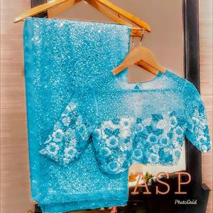 Sari en soie brodée bon marché bon marché prix de gros sari multicolore magnifique tenue de fête tenue de mariage vêtements pour femmes vêtements pour dames vêtementsvêtement - Product Image 3