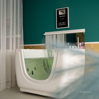 Baignoire spa thermostatique à l'ozone pour bébé Baignoire spa intérieure à flotteur Baignoire spa à led de massage pour bébé spa