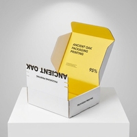 Boîte d'avion en papier ondulé personnalisée avec bande déchirable, fermeture à glissière, emballage postal express pour crème contour des yeux, doublure en éponge