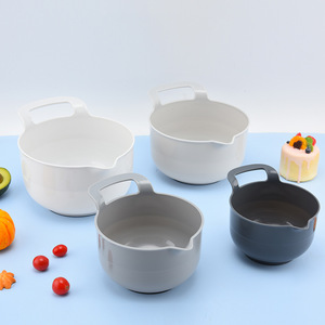Four Piece Mixing Bowl Set With Handles 27.5Cm 25.5Cm 22.5Cm 19Cm Stackable Salad Bowls For Kitchen Use - Product Image 2