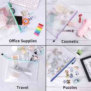 Custom Waterproof Plastic Document Bag Mesh Zipper Pouch Transparent <b>File</b> Folder for School Office Supplies <b>A4</b> Pvc <b>File</b> Bag - Product Image 5
