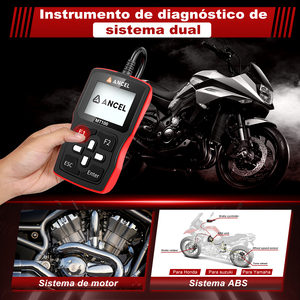 Herramienta de Diagnóstico para Motocicletas ANCEL MT100, Escáner de Motor y ABS para Honda, Suzuki, <span class=keywords><strong>Yamaha</strong></span> con Funciones OBD2, Comprobación de Listo para I/M y Monitor de O2 - Product Image 2