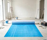 Tapis de peintre imperméable antidérapant non tissé, feutre bleu auto-adhésif pour la protection des sols et la décoration des escaliers dans les projets de construction
