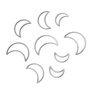 Composants de bijoux en acier inoxydable demi-lune pour la fabrication de boucles d'oreilles H1087, plaqué or - Product Image 3