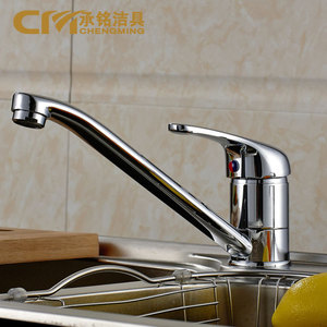 Chengming Kitchen Faucet Single Handle Deck Mounted 360 Degree Rotate Contemporary Style Ceramic Valve Core - Product Image 1