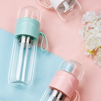 Bouteilles d'eau chaude et froide, pour la salle de sport, tasses en verre de différentes couleurs, 1 pièce