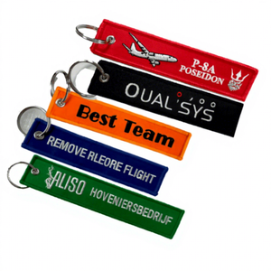 พวงกุญแจปักลายสีชมพูแบบกำหนดเอง - แบรนด์ Aponik ผลิตจากผ้าและด้ายคุณภาพสูง สำหรับสินค้าส่งเสริมการขายในสำนักงาน - Product Image 1