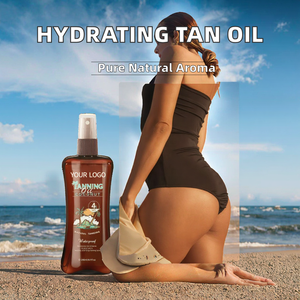 Aceite Corporal Hidratante de Coco Herbal con Logotipo Personalizado y Marca Privada, Aceite Bronceador Natural para Tomar el Sol en la Playa y Cuidado de la Piel Bronceada - Product Image 2