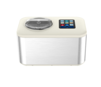 Nouvelle conception, design compact, faible niveau sonore, boîtier en acier inoxydable, petite machine à crème glacée avec fonction de fabrication de yaourt