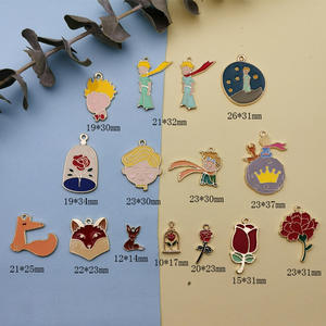 Nuovo smalto cartoon Prince fox rose charm per la creazione di gioielli e la creazione di ciondoli per collana con ciondolo a forma di orecchino di moda - Product Image 5