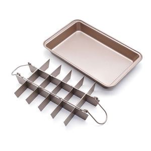 Venta caliente Rectángulo <span class=keywords><strong>Brownie</strong></span> Pan para hornear Cuadrados de acero al carbono Pan y pastel Molde Springform Cake Tool - Product Image 6