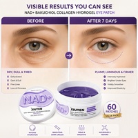 Masque Hydrogel Anti-Poches à la Caféine et au Bakuchiol, Marque Privée, avec Collagène et NAD+, Patchs pour le Contour des Yeux