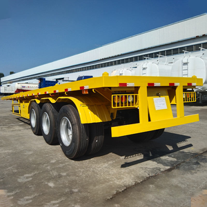 Semirremolque de Plataforma Plana de 3 <span class=keywords><strong>Ejes</strong></span> y 60 Toneladas, Usado, de <span class=keywords><strong>Segunda</strong></span> <span class=keywords><strong>Mano</strong></span>, de Alta Calidad y Precio Económico, para Contenedores de 20 y 40 Pies - Product Image 6