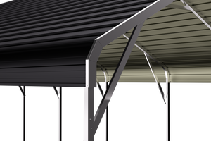 ESG1326 Abri de voiture portable en métal, abris de voiture extérieurs, <span class=keywords><strong>garage</strong></span> en métal - Product Image 4