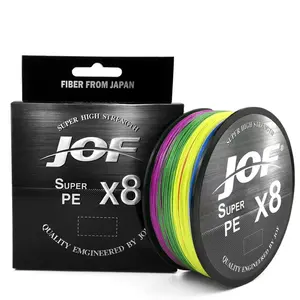 8 Strands Multicolor 100m PE fishing line super strong JOF BRAIDED FISHING LINE
