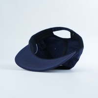 Casquette de baseball rétro 5 panneaux 2026, logo personnalisé blanc, broderie 3D en relief « LOVE YOURSELF », bleu marine, non structurée, vente en gros