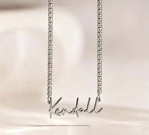<span class=keywords><strong>Collana</strong></span> Personalizzata <span class=keywords><strong>con</strong></span> Nome Arabo in Acciaio Inossidabile <span class=keywords><strong>con</strong></span> Zirconi, Catena Tennis, <span class=keywords><strong>Targhetta</strong></span> <span class=keywords><strong>con</strong></span> Nome in Inglese Personalizzabile, Gioielli Placcati Oro 18K - Product Image 5