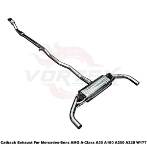 Sistema de escape de acero inoxidable Vortex Track-Ready para mejorar la potencia del motor, compatible con Mercedes-Benz AMG Clase A A35 A180 A200 A220 W177 - Product Image 2