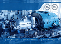 Unité de générateur de turbine à vapeur à contre-pression à condensation industrielle Bowzon pour la récupération de chaleur résiduelle de biomasse, ciment et acier